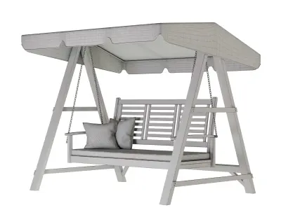 garden swing 3D model 4