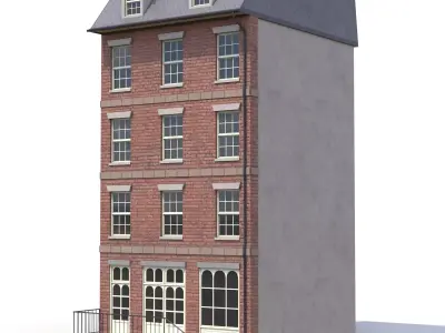 Apartment Building 6 PBR Low-poly 3D model