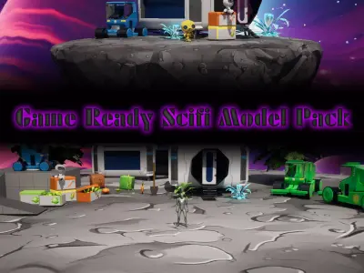 Game Ready Scifi Asset Pack Low-poly 3D model