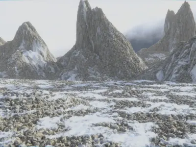 Landscapes 1 - Snowy Mountain 1e 3D model