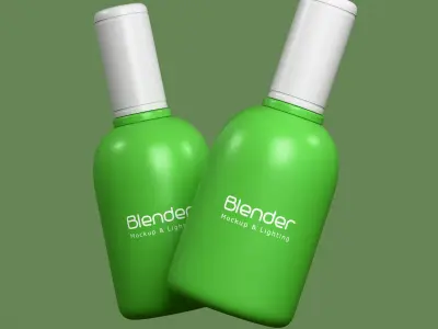 Cosmetic Mockup With Lighting 3D model