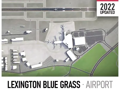 Lexington Airport Low-poly 3D model