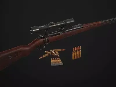 Kar98K2 Low-poly 3D model