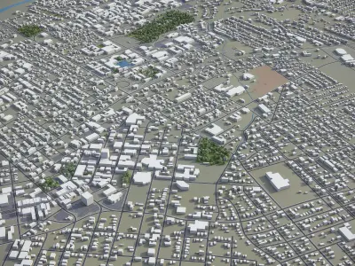 Lafayette - Louisiana Low-poly 3D model