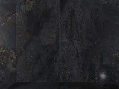 Stone Wall Tiles Manhattan Black 120x270 Set 2 Texture