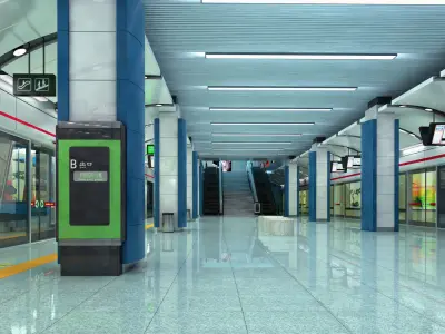 Metro Station 3D model