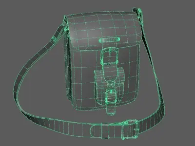 Leather Bag Low-poly 3D model