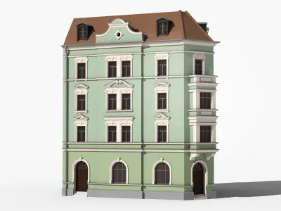 European residence 03 Low-poly 3D model