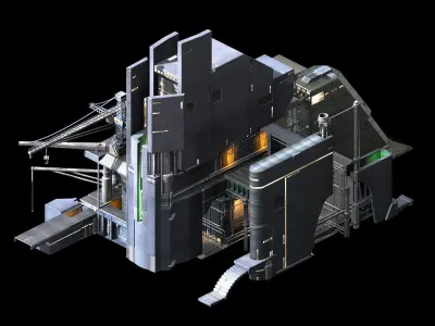 Spaceship - repair yard 3D model