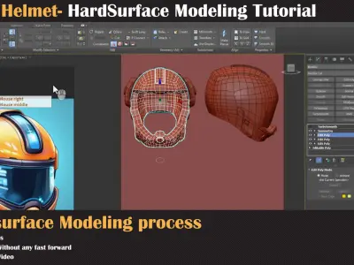Hardsurface Tutorial Collection Vol3 - Scifi Helmet   3D model