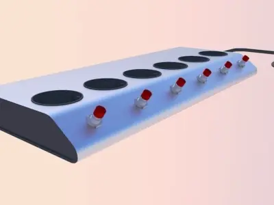 FootSwitch power strip with six outlets Free 3D model