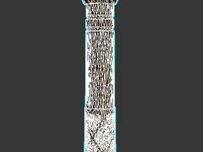Traditional  Central Asia Column 3D model
