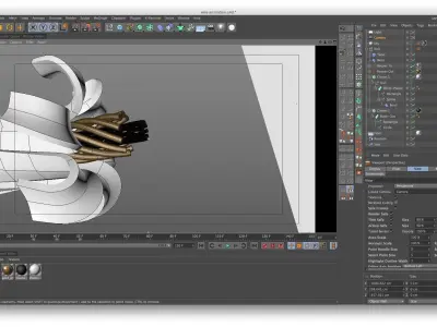Wire animation 3D model
