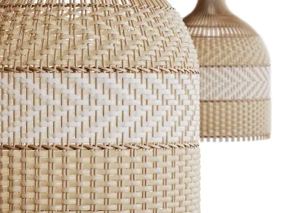 Contemporist Rattan Pendant Light Woven Light Fixture 3D model