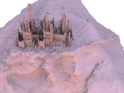 Afghan Fortress Ruin 3D model