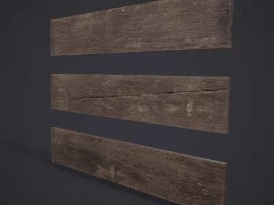 Wood Planks Low-poly 3D model