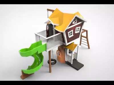 Hobbit Playground Low-poly 3D model