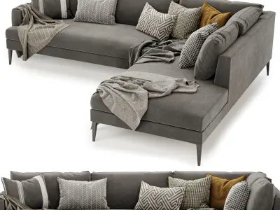 Andes Terminal Chaise Sectional sofa 3D model