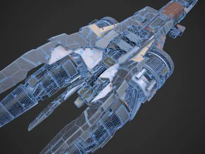 scifi-model534 spaceship 3D model