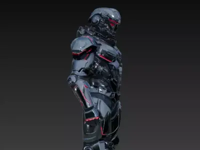 New sci-fi armored soldier 3D model