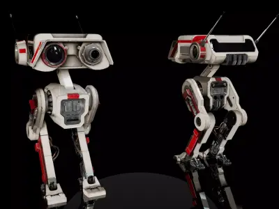 BD-1 Droid - Rigged and Textured Jedi Fallen Order 3D  Model Low-poly 3D model