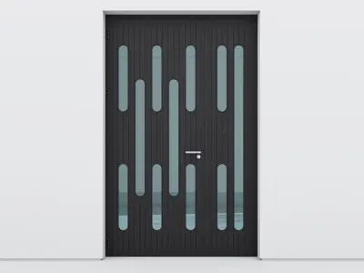 Aluminium door 343 3D model