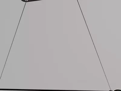 Modern Wave Pendant Light  Minimalist Ceiling Lamp 3D model