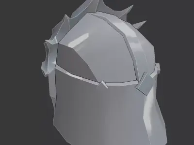 Dark Fantasy Warrior Helmet SciFi Hybrid Design 3D print model