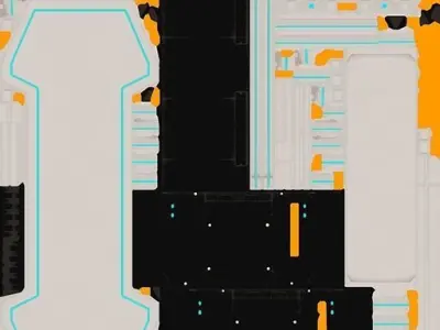 LowPoly Sci-fi Table Low-poly 3D model