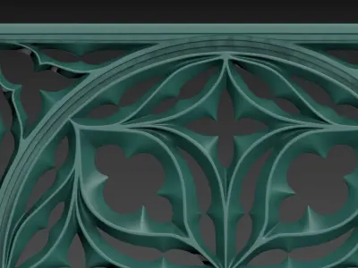 Medieval Gothic ornament  3D print model