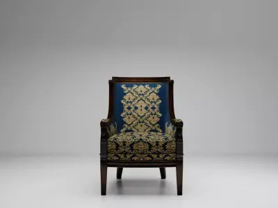 Louis XVI royal style armchair 3D print model