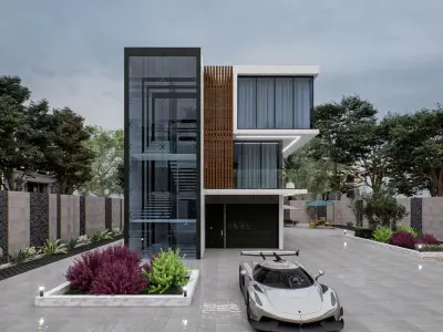 House - hi tech 3D model