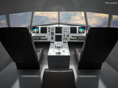  Civil Passenger Jet Aircraft Rigged 