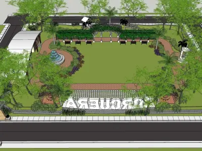 Sketchup 1004 - Park 3D model