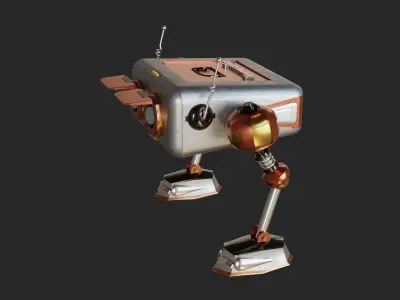 3D Tiny Robot Retro-Futuristic 3D model