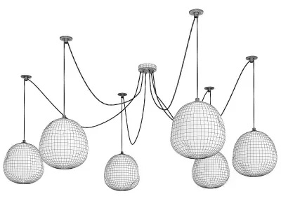 Regina Andrew Molten Spider Natural chandelier Low-poly 3D model