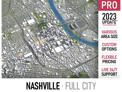 Nashville Low-poly 3D model