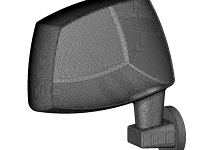 Cargo Truck Mirror Cover 3D model