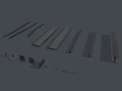 Modular Scaffolding Set Free low-poly 3D model