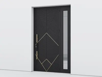 Aluminium door 277 3D model