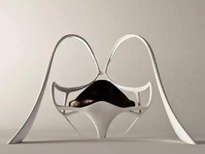 Futuristic armchair Bunny 3D model