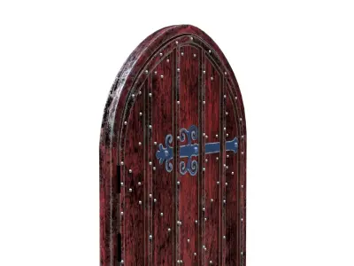 Castle Door 07 Low Poly Realistic Low-poly 3D model