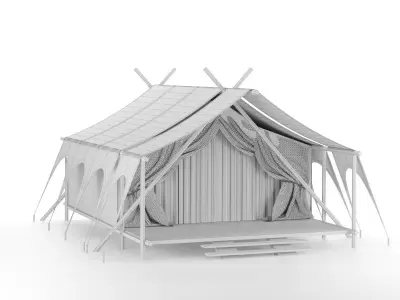 large camping tent 03 04 3D model