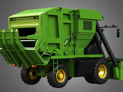 JD - 7760 Combine Harvester - Cotton Picker 3D model