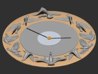  Flying Birds Clock 3D print model