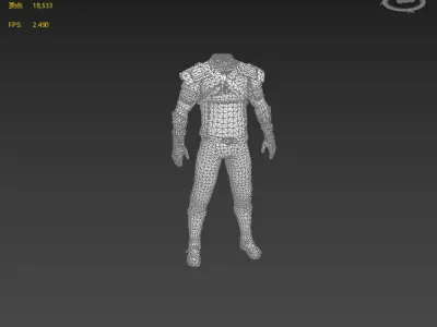Next Generation Wizard Armor Set Low-poly 3D model