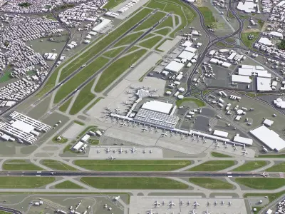 Istanbul - Ataturk Airport - ISL Low-poly 3D model