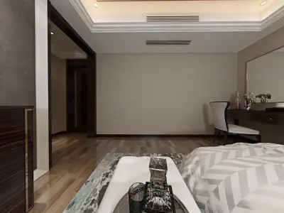 Modern European bedroom Vray 3Dmax model-D13 3D model