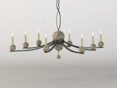 Troy F6339 Tallulah Rust Chandelier 3D model