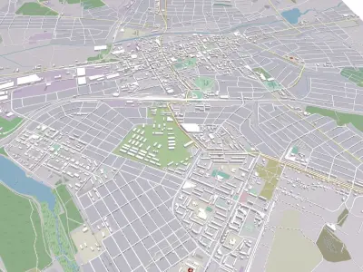 Cityscape Bakhmut Ukraine 3D model